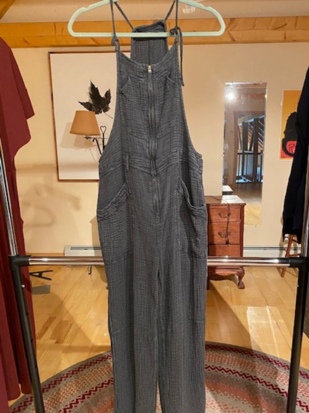 Anthropologie Pilcro Gauzy Painters Overalls Jumpsuit in Grey Size Women’s 30